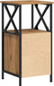 vidaXL - Nachtkastjes - 2 - st - 34x35,5x70 - cm - bewerkt - hout - artisanaal - eiken