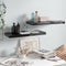 vidaXL - Wandschappen - zwevend - 2 - st - 60x23,5x3,8 - cm - MDF - hoogglans - zwart