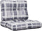vidaXL - Palletkussens - 2 - st - ruitpatroon - stof - grijs