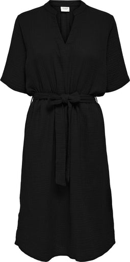 JDY JDYTHEIS 2/4 BELOW KNEE BELT DRESS - Dames Jurk - Afneembare tailleband V-hals - Maat 40