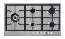 ETNA KGF889RVSA - Gaskookplaat 90 cm - Wokbrander - RVS