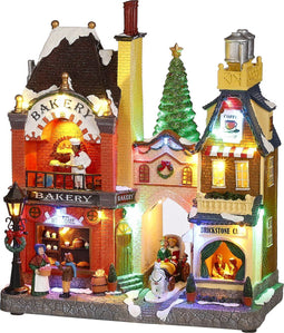 Luville - Shopping street adapter included - l27xw14xh31cm - Kersthuisjes & Kerstdorpen