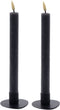 rustic grijs LED dinerkaars 24,5 cm - set van 2