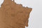MiMi Innovations® Luxe Houten Landkaart - Muurdecoratie – France - 85x70 cm/33.5x27.6 inch - Bruin