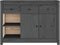 vidaXL - Dressoir - 100x35x74 - cm - massief - grenenhout - grijs