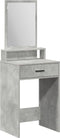 vidaXL - Kaptafel - met - lades, - Beton - Grijs, - 50x41x140 - cm