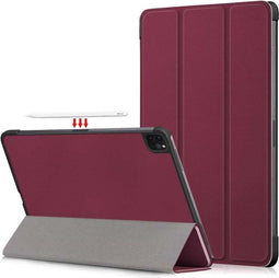 3-Vouw sleepcover hoes - Geschikt voor iPad Pro 11 inch (2018/2020/2021) - Bordeaux Rood