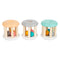 Small Foot houten baby ratel pastel, 3st.