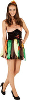 Dressforfun Herfstprinses Kostuum XXL - Verkleedkleding - Inclusief haarband - Kleurrijke bladeren