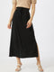 Vero Moda VMAVA NW ANCLE SKIRT GA NOOS - Dames Rok - Zwarte maxi enkelrok met split - Maat XS