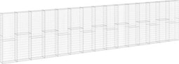 vidaXL - Schanskorfmuur - met - deksels - 900x30x200 - cm - gegalvaniseerd - staal