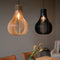 Atmooz - Hanglamp Zita L - zwart - Industrieel - Woonkamer / Slaapkamer / Eetkamer - Plafondlamp - Zwart hout - Hoogte 190cm - Hout