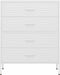 vidaXL - Ladekast - 80x35x101,5 - cm - staal - wit