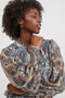 VILA VIAVELINE - V-neck L/S Top - Lange mouw - Blauw
