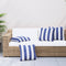 vidaXL - Sierkussens - 4 - st - gestreept - 50x50 - cm - stof - blauw - en - wit