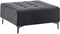 ABERDEEN - Ottomaan - Zwart - 80 x 80 cm - Fluweel