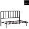 Mica Decorations Celo Loungebank - Tuinbank - Zwart metaal - L122 x B83 x H78 cm
