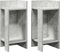 vidaXL - Bijzettafels - 2 - st - met - plank - 25,5x27x60 - cm - betongrijs
