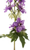 J-Line bloem Delphinium - kunststof - donkerpaars - 12 stuks