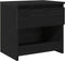 vidaXL - Nachtkastjes - 2 - stuks - Zwart - Eiken - 40x30x39 - cm - Bewerkt - Hout