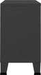 vidaXL - Dressoir - industrieel - 105x35x62 - cm - metaal - en - glas - zwart