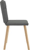 vidaXL - Eetkamerstoelen - 2 - st - stof - donkergrijs