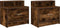 vidaXL - Nachtkastjes - 2 - st - met - lade - 51x31x47 - cm - gerookt - eikenkleurig