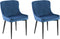 Set van 2 eetkamerstoelen SOLANO Fluweel Marineblauw