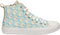 GUESS Ederla Hi - Hoge sneakers - Wit canvas met blauwe opdruk - Blauw - Maat 40