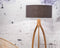 GOOD&MOJO Vloerlamp Annapurna - Donkergrijs/Bamboe - Ø60cm - Scandinavisch,Bohemian - Staande lampen voor Woonkamer - Slaapkamer