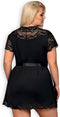 Obsessive Kimono & String - Erotische Kimono - Maat L/XL - Zwart