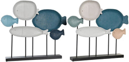 Decoratieve figuren DKD Home Decor 60 x 8 x 52 cm Multicolour Spiralen Mediterrane (2 Stuks)