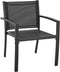 MADERA tuinmeubelen voor 4 personen: Bank + Fauteuils + Salontafel - Stalen structuur
