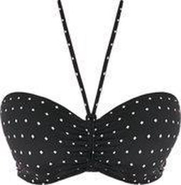 Jewel Cove Bandeau Bikinitop - Padded cups - Zwart Wit - Maat 65D (EU)