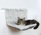 Trixie - Kattenmand - Radiator Hangmat Harvey - Langhaar Pluche/Velours - Wit Zwart - 45X31X26 CM