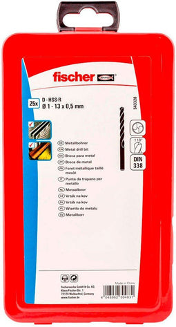 Borenset Fischer Ms Metaal Roestvrij staal 25 25 Onderdelen
