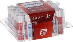 Philips LR6P24P/10 - Power Alkaline AA-batterijen - Voordeelverpakking 24 stuks - Zilver/Rood