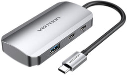 Vention TNDHB - USB Hub - 3x USB-A 3.2 2x USB-C 3.2 - Grijs