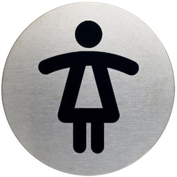 Infobord pictogram Durable 4904 wc dames rond 83mm | 5 stuks