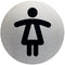 Infobord pictogram Durable 4904 wc dames rond 83mm | 5 stuks