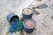 Capi Europe - Bloempot Waste Rib NL - 43x41 cm - Terrazzo grijs - Breukbestendig - 100% recyclebaar