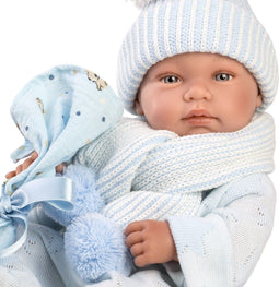 Llorens full body babypop jongen Tino met deken en speen 43 cm