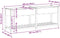vidaXL - Tuinplanter - met - Plank - 203x53x76 - cm - Massief - Hout - Vuren