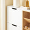 SoBuy FSR183-WN - Schoenenkast - 4 Kleppen 3 Open Vakken - Wit