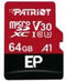Patriot EP V30 A1 - microSDXC 256GB - Leessnelheid 100 MB/s - Zwart Rood