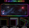 RGB Gaming Muismat 900x400mm XXL 13 LED Lichteffecten Glad Oppervlak Antislip Computer PC en Laptop Muis Mat Sterrenhemel C