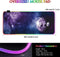 RGB Gaming Muismat 900x400mm XXL 13 LED Lichteffecten Glad Oppervlak Antislip Computer PC en Laptop Muismat Sterrenhemel B