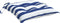 vidaXL - Stoelkussens - 4 - st - gestreept - 40x40x7 - cm - stof - wit - en - blauw