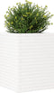 vidaXL - Plantenbak - 50x50x68,5 - cm - massief - grenenhout - wit
