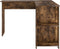 vidaXL - Hoekbureau - met - Opslag - in - Gerookt - Eiken - 140x113,5x75cm